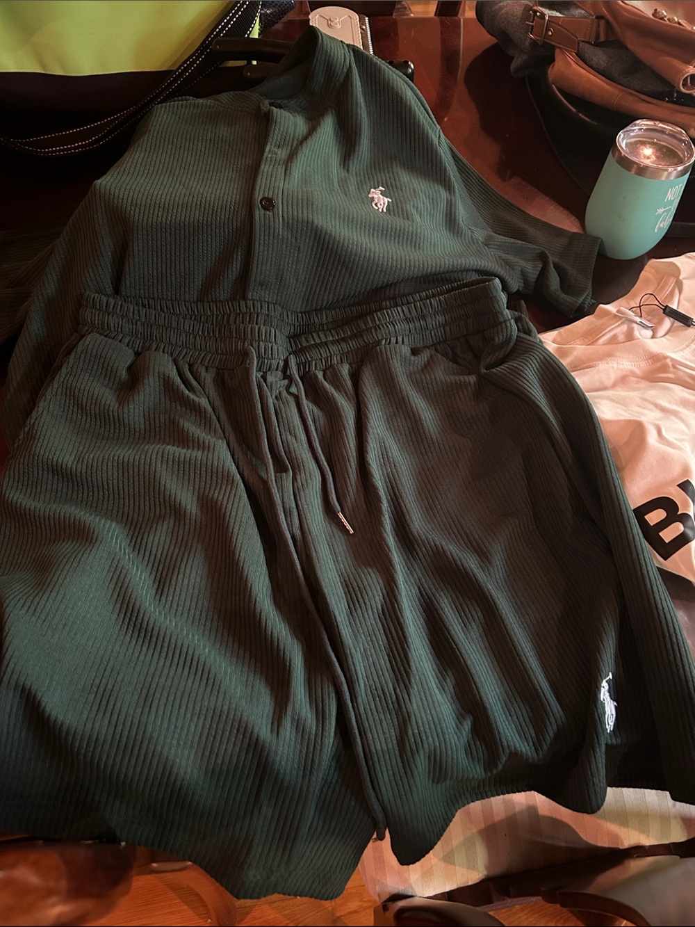 Polo by Ralph Lauren Dark Green Ribbed Shorts